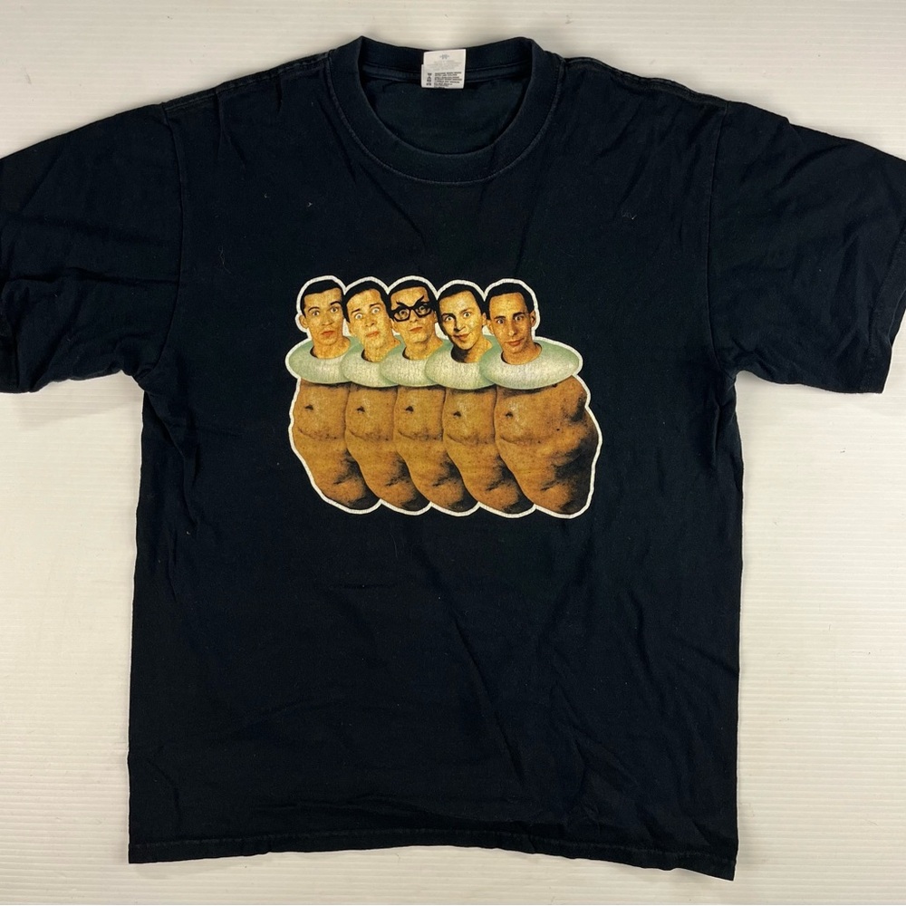 Vintage Devo Anvil Black Short Sleeve Tee with Retro Graphic medium